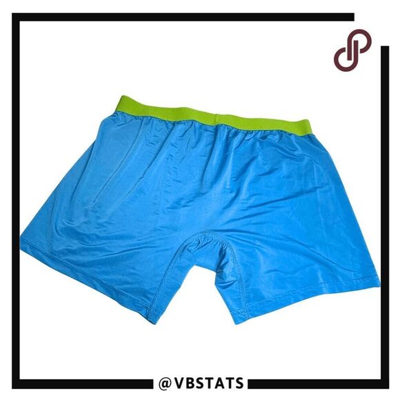 Equipo Men's Stretch Boxer Brief Underwear Shorts Blue Green Size Large - Picture 2 of 4
